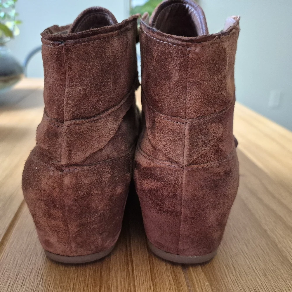 Ash Brown Suede Ankle Boots - Size 38 (7‎ US)